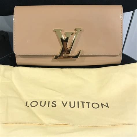 louis vuitton clutch nude|LOUIS VUITTON Patent Louise Clutch Nude .